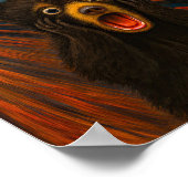 Funny Black Bear Scream Inspired Poster (Ecke)