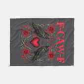 Funny Black Bird F-caw-f Anti Valentines Day Singl Fleecedecke (Vorderseite (Horizontal))