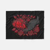 Funny Black Bird F-caw-f Anti Valentines Day Singl Fleecedecke (Vorderseite (Horizontal))