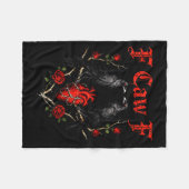 Funny Black Bird F-caw-f Anti Valentines Day Singl Fleecedecke (Vorderseite (Horizontal))