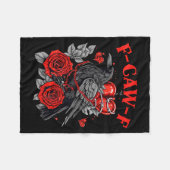 Funny Black Bird F-caw-f Anti Valentines Day Singl Fleecedecke (Vorderseite (Horizontal))