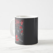 Funny Black Bird F-caw-f Anti Valentines Day Singl Kaffeetasse (Vorderseite Links)