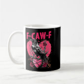 Funny Black Bird F-caw-f Anti Valentines Day Singl Kaffeetasse (Links)