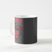 Funny Black Bird F-caw-f Anti Valentines Day Singl Kaffeetasse (Vorderseite Links)
