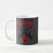 Funny Black Bird F-caw-f Anti Valentines Day Singl Kaffeetasse (Links)