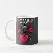 Funny Black Bird F-caw-f Anti Valentines Day Singl Kaffeetasse (Links)
