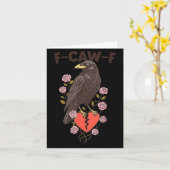 Funny Black Bird F-caw-f Anti Valentines Day Singl Karte (Gelbe Blume)