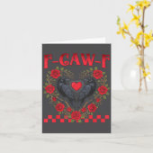 Funny Black Bird F-caw-f Anti Valentines Day Singl Karte (Gelbe Blume)