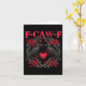 Funny Black Bird F-caw-f Anti Valentines Day Singl Karte (Gelbe Blume)