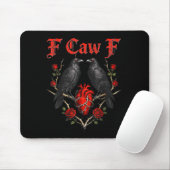 Funny Black Bird F-caw-f Anti Valentines Day Singl Mousepad (Mit Mouse)
