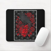 Funny Black Bird F-caw-f Anti Valentines Day Singl Mousepad (Mit Mouse)