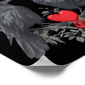 Funny Black Bird F-caw-f Anti Valentines Day Singl Poster (Ecke)