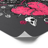 Funny Black Bird F-caw-f Anti Valentines Day Singl Poster (Ecke)