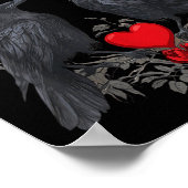 Funny Black Bird F-caw-f Anti Valentines Day Singl Poster (Ecke)