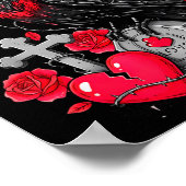 Funny Black Bird F-caw-f Anti Valentines Day Singl Poster (Ecke)