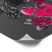 Funny Black Bird F-caw-f Anti Valentines Day Singl Poster (Ecke)