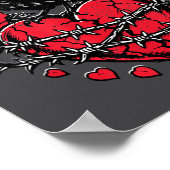 Funny Black Bird F-caw-f Anti Valentines Day Singl Poster (Ecke)