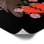 Funny Black Bird F-caw-f Anti Valentines Day Singl Poster (Ecke)