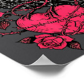 Funny Black Bird F-caw-f Anti Valentines Day Singl Poster (Ecke)