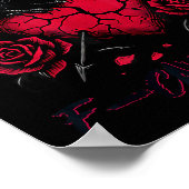 Funny Black Bird F-caw-f Anti Valentines Day Singl Poster (Ecke)