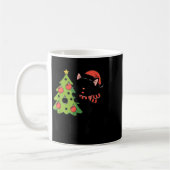 Funny Black Ca Pushing Christmas Tree Over Cat Wha Kaffeetasse (Links)