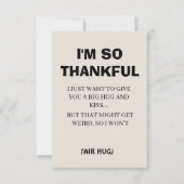 Funny Black Calligraphy Ich bin so dankbar einfach Dankeskarte (Vorderseite)