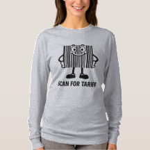 Funny Black Cartoon Barcode Tariff Scan Graphic