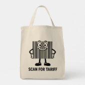 Funny Black Cartoon Barcode Tariff Scan Graphic Tragetasche (Rückseite)