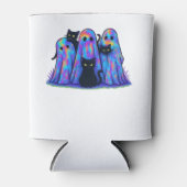 Funny Black Cat and Ghost Halloween Essential T-Sh Dosenkühler (Vorderseite)