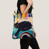 Funny Black Cat and Washing Machine Tasche (Von Nahem)