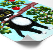 Funny Black Cat Apple Tree Creationarts Poster (Ecke)