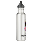 Funny Black Cat Art Es ist schön, dass ich alles g Edelstahlflasche (Links)