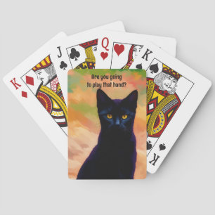 Funny Black Cat Art Poker Karten spielen Spielkarten