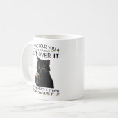 Funny Black Cat Attitude DesignKlassische Tasse, 1 Kaffeetasse (Vorderseite Links)