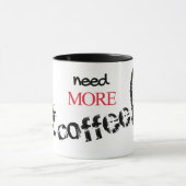 Funny Black Cat braucht mehr Kaffee Tasse (Zentrum)