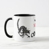 Funny Black Cat braucht mehr Kaffee Tasse (Links)