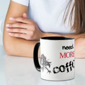 Funny Black Cat braucht mehr Kaffee Tasse