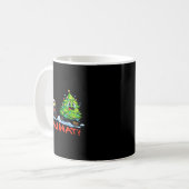 Funny Black Cat Chasing Christmas Tree Over Cat Wh Kaffeetasse (Vorderseite Links)