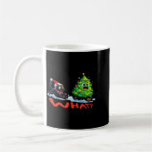 Funny Black Cat Chasing Christmas Tree Over Cat Wh Kaffeetasse (Links)