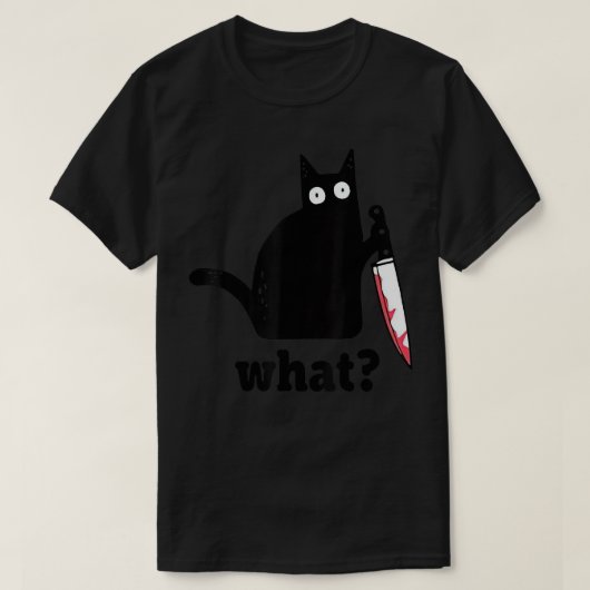 Funny Black Cat Chat Beängstigend Black Cat Funny T-Shirt (Design vorne)