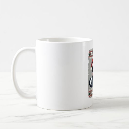 Funny Black Cat Christmas Dear Santa, I Can Explai Kaffeetasse (Links)