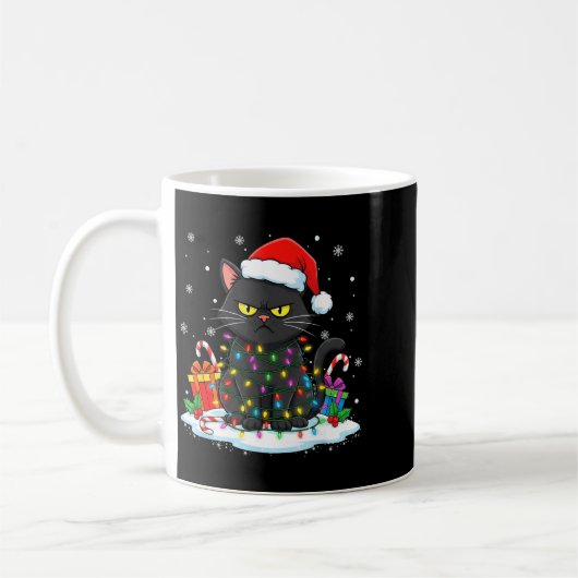 Funny Black Cat Christmas For Men Women Youth Girl Kaffeetasse (Links)