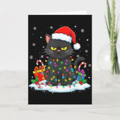 Funny Black Cat Christmas For Men Women Youth Girl Karte (Vorderseite)
