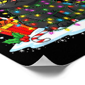 Funny Black Cat Christmas For Men Women Youth Girl Poster (Ecke)