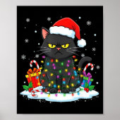 Funny Black Cat Christmas For Men Women Youth Girl Poster (Vorne)