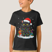 Funny Black Cat Christmas For Men Women Youth Girl T-Shirt (Vorderseite)