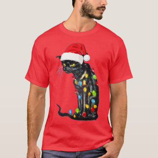 Funny Black Cat Christmas Funny Cat Christmas Liga T-Shirt
