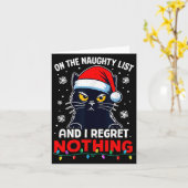 Funny Black Cat Christmas I Regret Nothing Cats Lo Karte (Gelbe Blume)