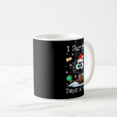 Funny Black Cat Christmas I Survived 67 Days Of Sc Kaffeetasse (VorderseiteRechts)