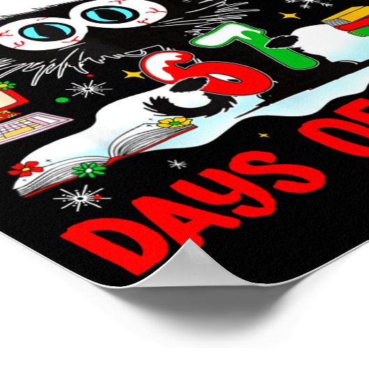 Funny Black Cat Christmas I Survived 67 Days Of Sc Poster (Ecke)